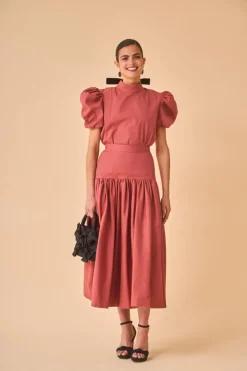 Coosy Total look|Faldas*FALDA FLORITATERRACOTA