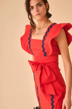 Coosy Tops|Total look*TOP CORAROJO