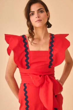 Coosy Tops|Total look*TOP CORAROJO