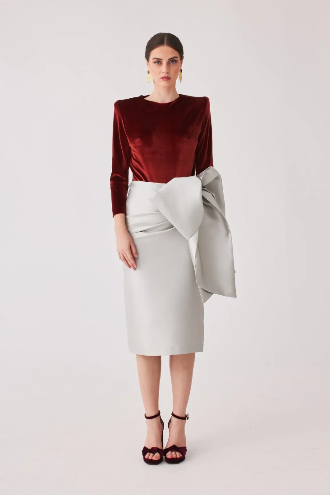 Coosy MARIA BARAZA X COOSY|Faldas*VESTIDO ADRIANA MB PLATA