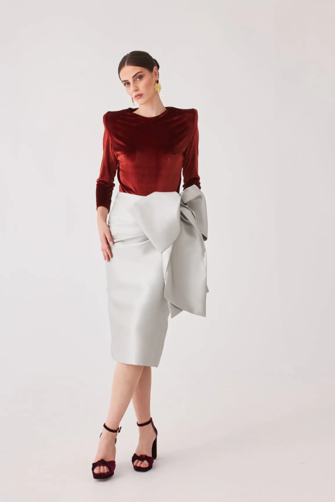 Coosy MARIA BARAZA X COOSY|Faldas*VESTIDO ADRIANA MB PLATA