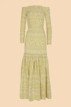 Coosy Vestidos midi*VESTIDO AFRICAAMARILLO