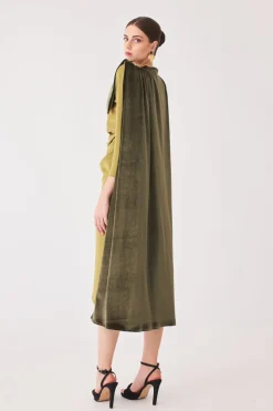Coosy MARIA BARAZA X COOSY|Vestidos midi*VESTIDO ALICIA MB OLIVA