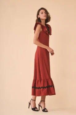 Coosy Vestidos midi*VESTIDO CARLOTTASCALDERO