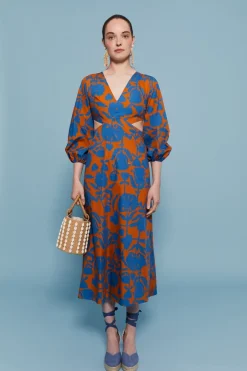 Coosy Vestidos|Vestidos midi*VESTIDO CLEVAAZUL