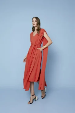 Coosy Vestidos midi*VESTIDO COSMINACORAL