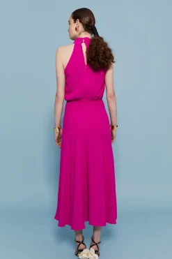 Coosy Vestidos midi*VESTIDO CRISTINA MAGENTA
