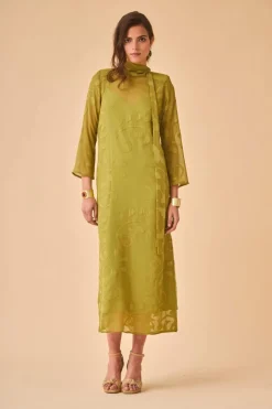 Coosy Vestidos midi*Vestido Dhalia Oliva |