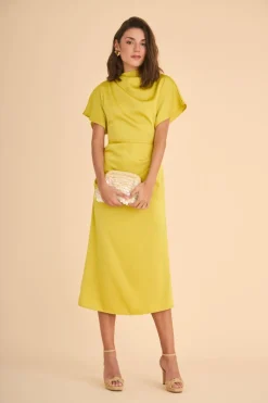 Coosy Vestidos midi*VESTIDO ELBAMOSTAZA