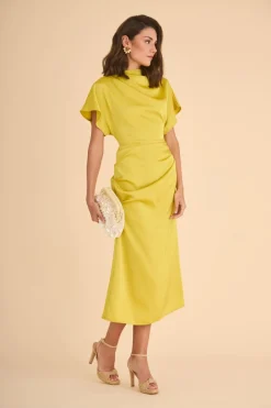 Coosy Vestidos midi*VESTIDO ELBAMOSTAZA