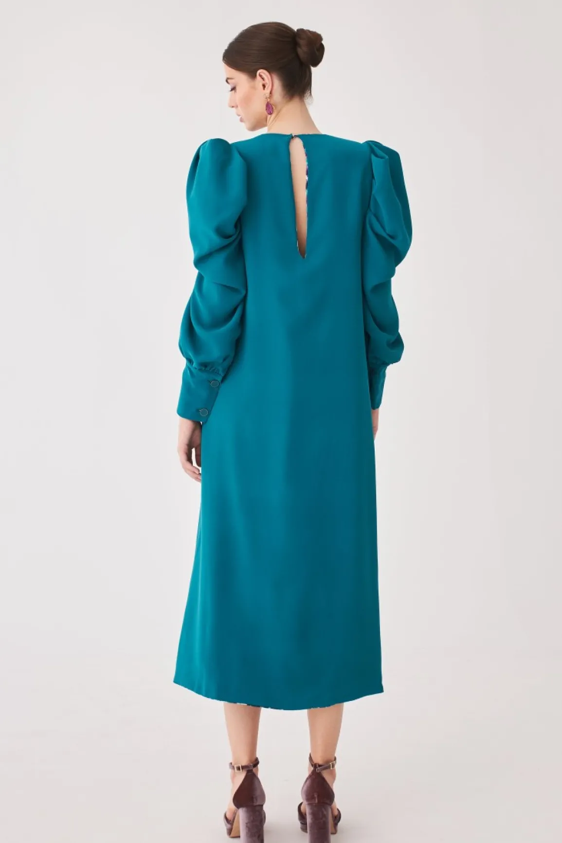 Coosy MARIA BARAZA X COOSY|Vestidos midi*VESTIDO INES MB VERDE/ESTAMPADO