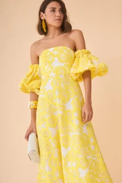 Coosy Vestidos midi*VESTIDO LEMONAMARILLO