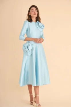 Coosy MARIA BARAZA X COOSY|Vestidos midi*VESTIDO MARINA MB CELESTE