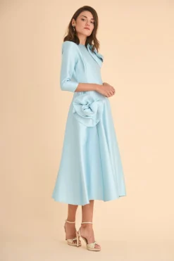 Coosy MARIA BARAZA X COOSY|Vestidos midi*VESTIDO MARINA MB CELESTE