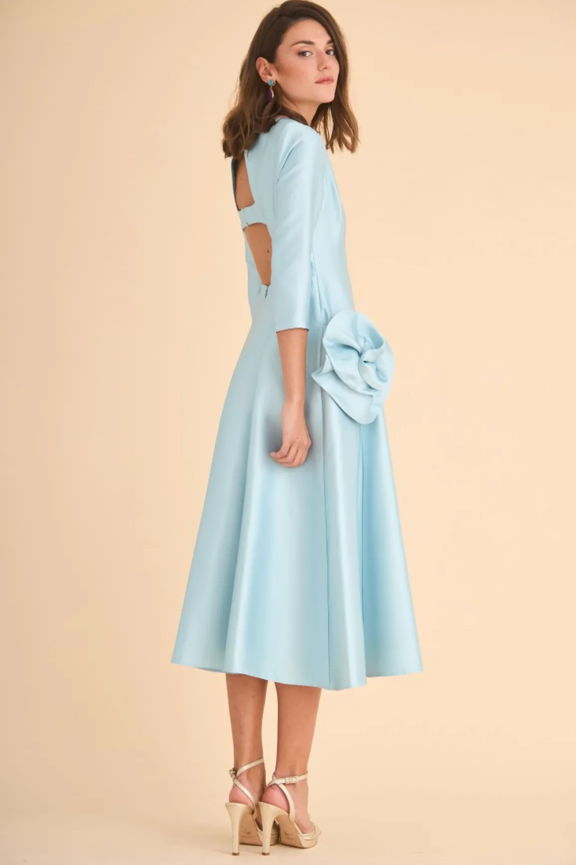 Coosy MARIA BARAZA X COOSY|Vestidos midi*VESTIDO MARINA MB CELESTE