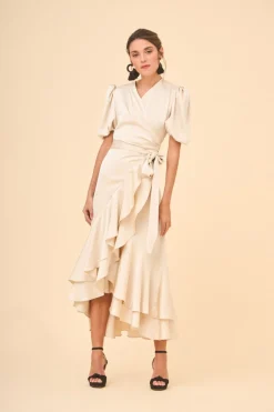 Coosy I DO|Vestidos midi*VESTIDO PLACISCRUDO