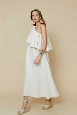 Coosy Vestidos midi*VESTIDO RAMONACRUDO