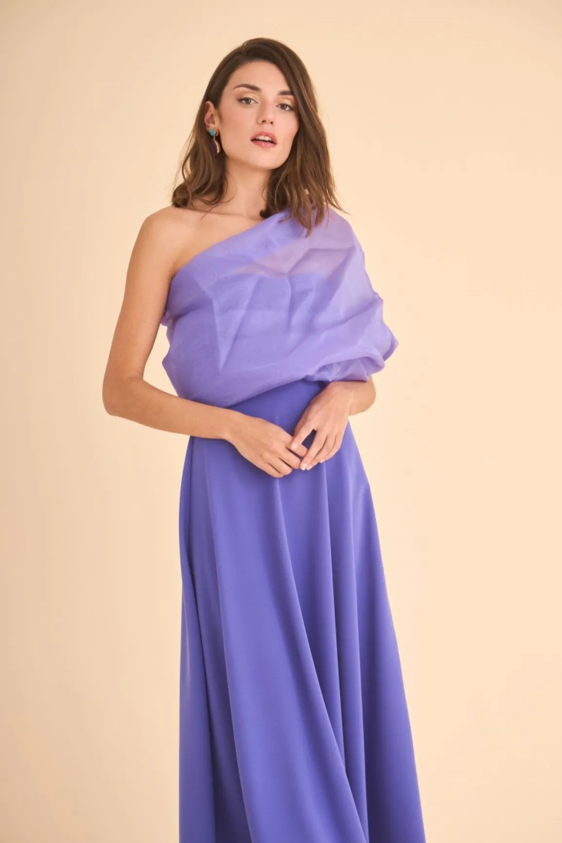 Coosy MARIA BARAZA X COOSY|Vestidos midi*VESTIDO RAQUEL MB MORADO