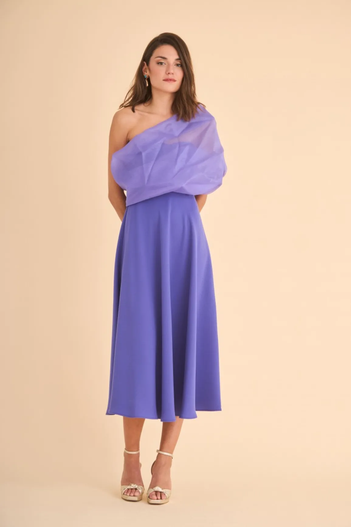 Coosy MARIA BARAZA X COOSY|Vestidos midi*VESTIDO RAQUEL MB MORADO