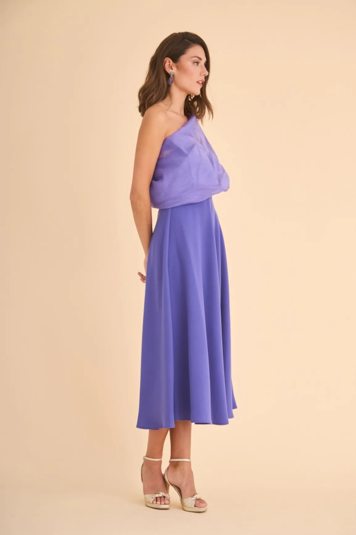 Coosy MARIA BARAZA X COOSY|Vestidos midi*VESTIDO RAQUEL MB MORADO