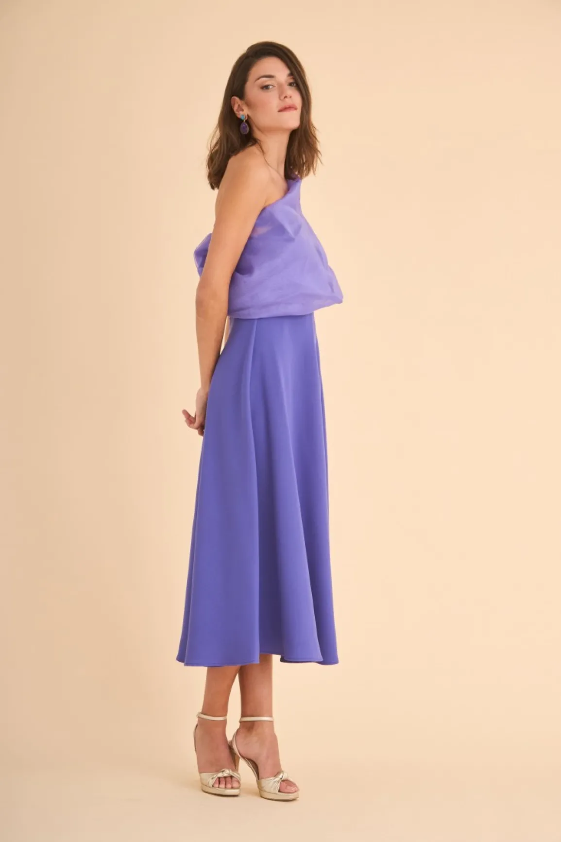 Coosy MARIA BARAZA X COOSY|Vestidos midi*VESTIDO RAQUEL MB MORADO