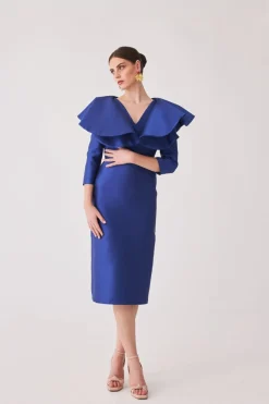 Coosy MARIA BARAZA X COOSY|Vestidos midi*Vestido Rocio Mb Azul |