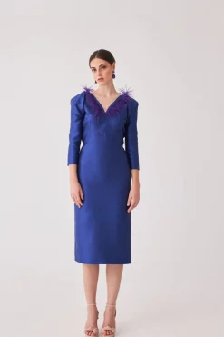 Coosy MARIA BARAZA X COOSY|Vestidos midi*Vestido Rocio Mb Azul |