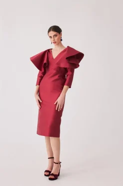 Coosy MARIA BARAZA X COOSY|Vestidos midi*Vestido Rocio Mb Burdeos |