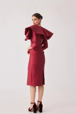 Coosy MARIA BARAZA X COOSY|Vestidos midi*Vestido Rocio Mb Burdeos |