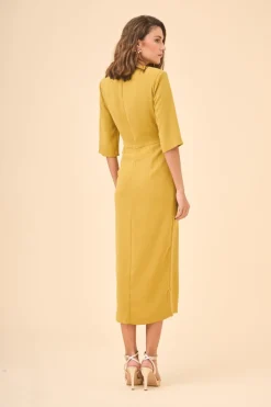 Coosy Vestidos midi*Vestido Rubben Mostaza |