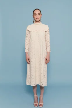 Coosy I DO|Vestidos midi*VESTIDO TROQUELBEIGE